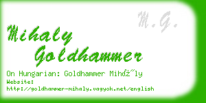 mihaly goldhammer business card